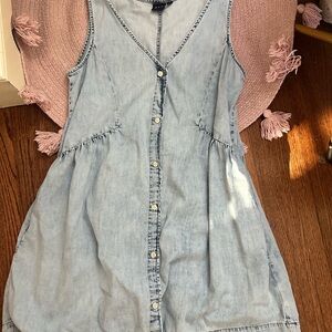 GAP Light Blue Denim Maxi Dress